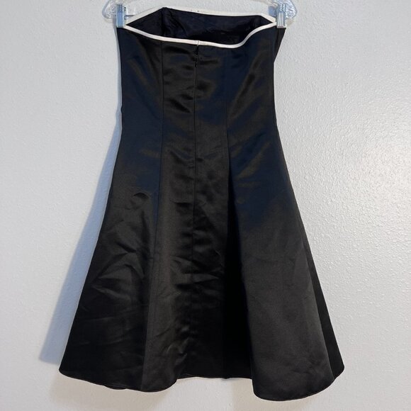 Jessica McClintock For Gunne Sax VTG 80's Strapless Black Dress - Picture 2 of 7